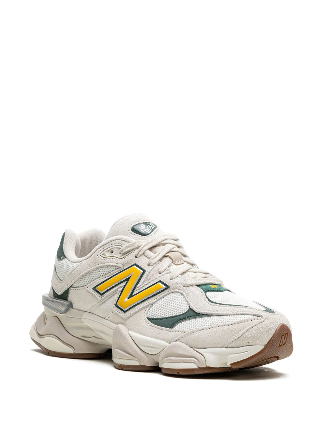 New Balance 9060 “White Green” Sneakers – Crisp Clean Look Meets Bold Retro Design