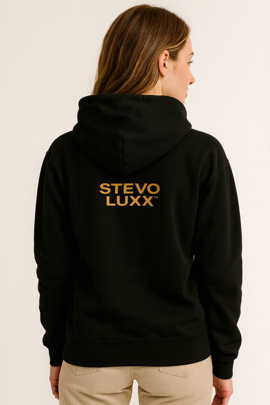 STEVO LUXX™ Black Hoodie – Royal Signature Edition | Crown the Drip™ - Kick Luxe